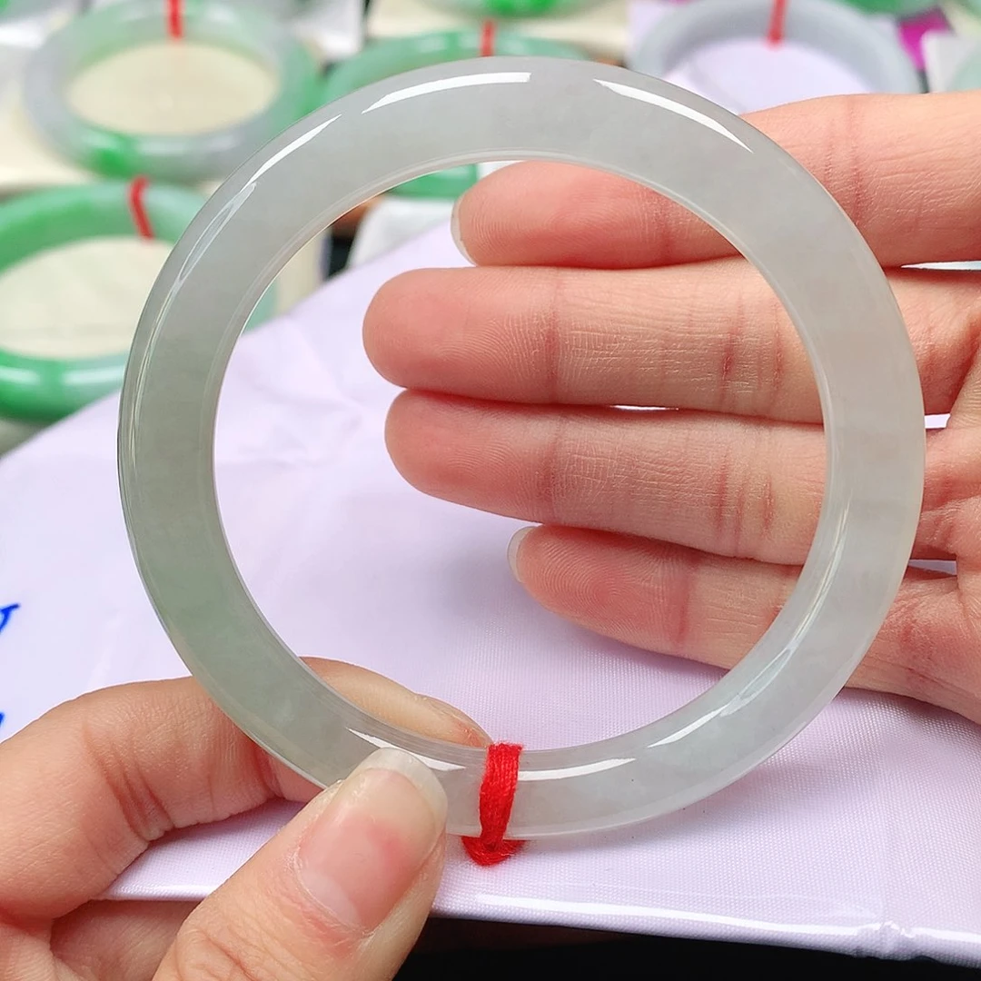 翡翠手镯未镶嵌天然翡翠手镯56