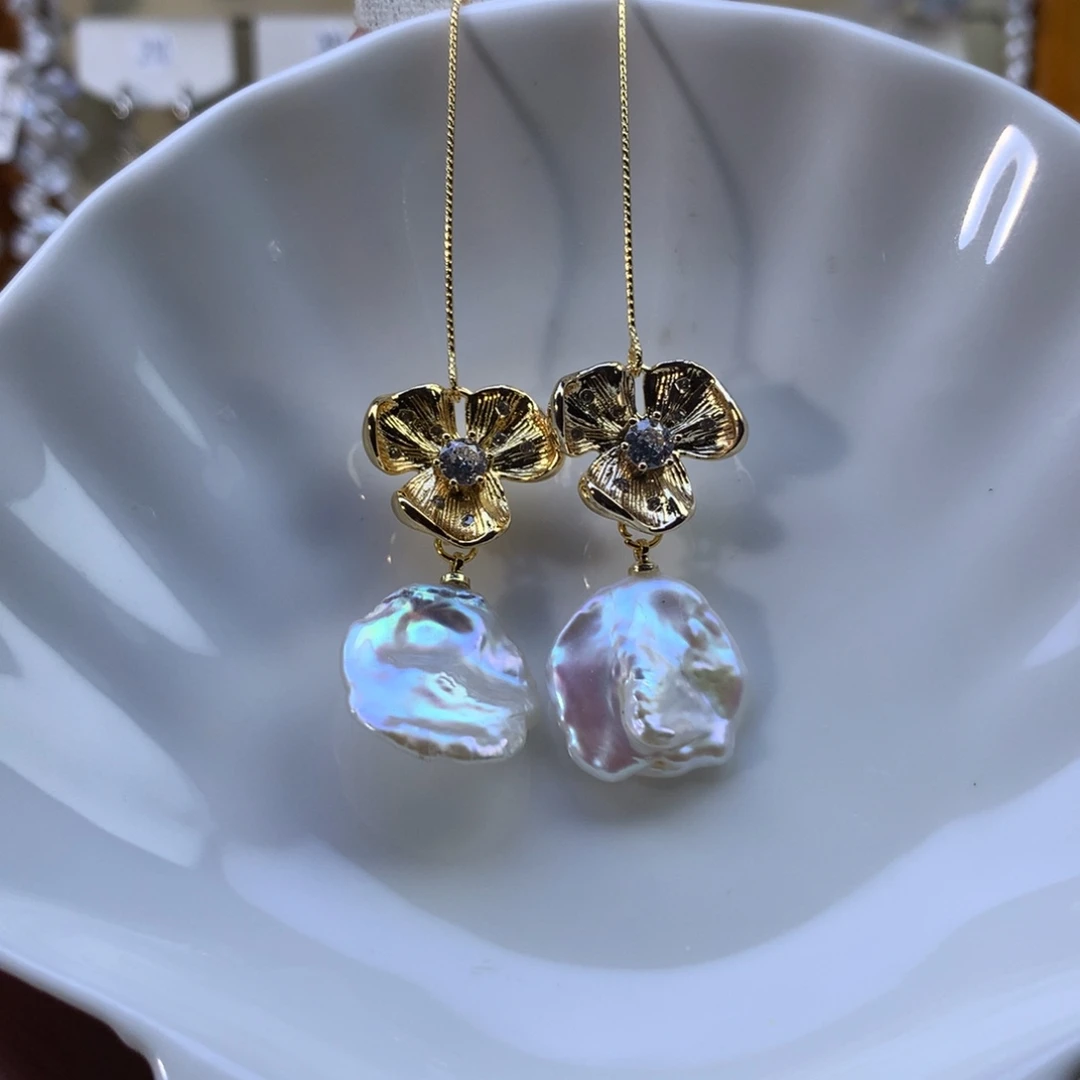 合金耳饰淡水珍珠福利173号