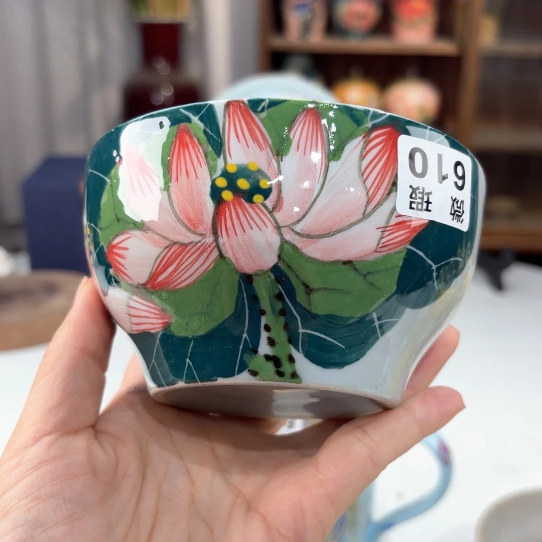 景德镇手绘高温釉下彩陶瓷茶具