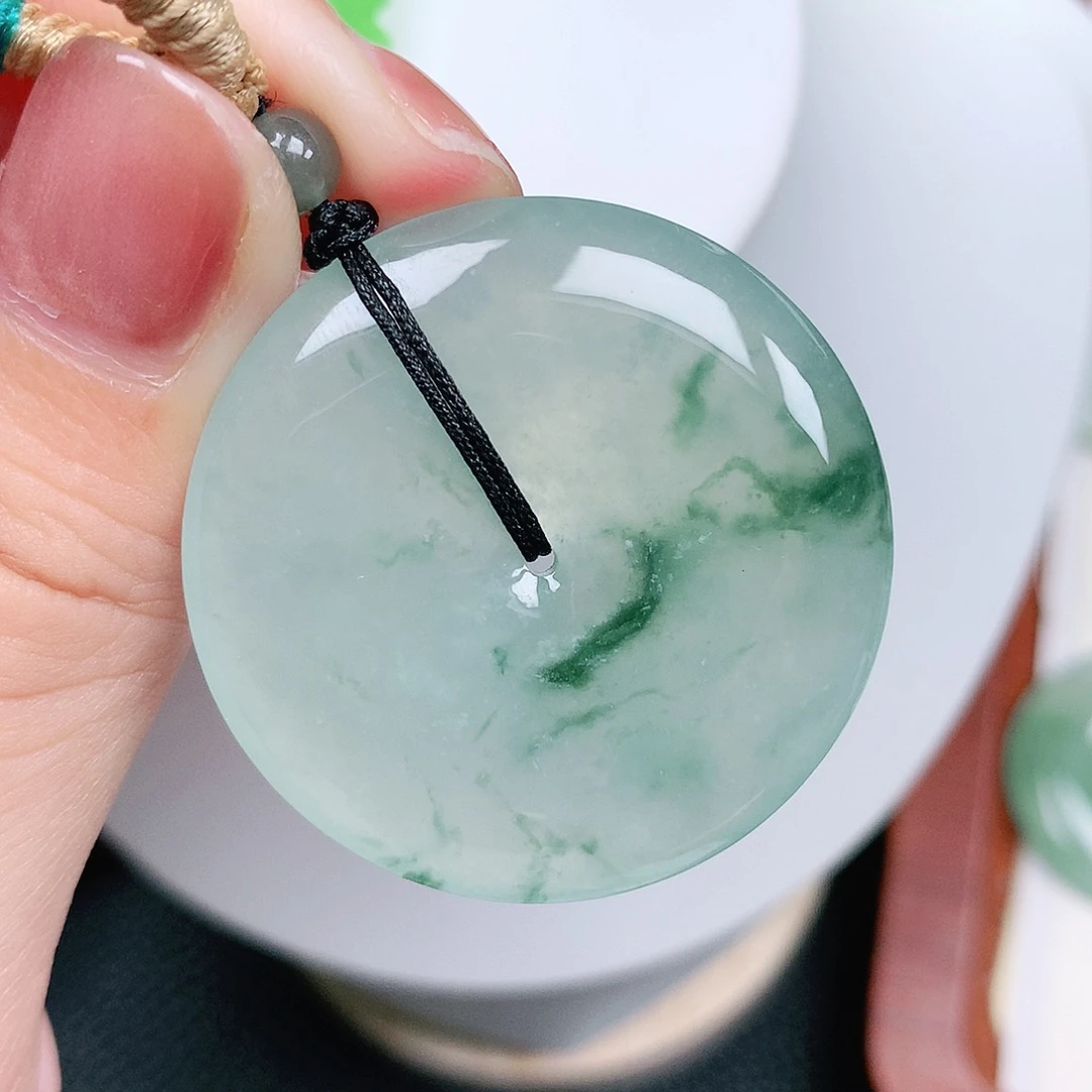 翡翠未镶嵌颈饰平安37-6