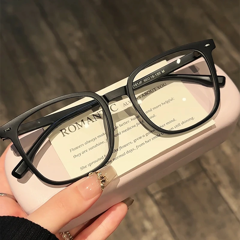 黑框大框近视眼镜男可配有度数专业配镜超轻大脸可感光防蓝光变色