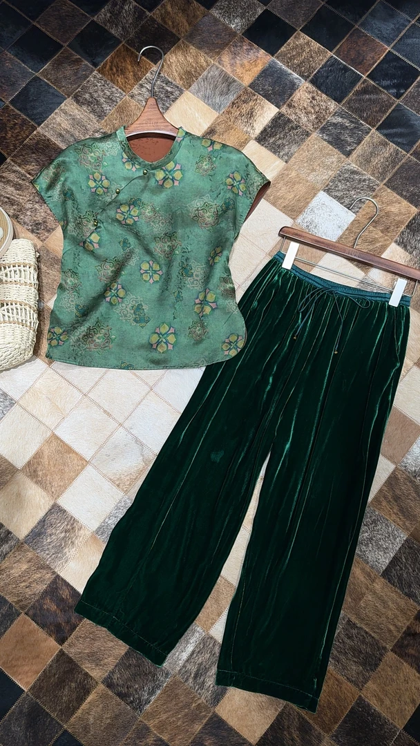 【25468】100%桑蚕丝真正的香云纱上衣