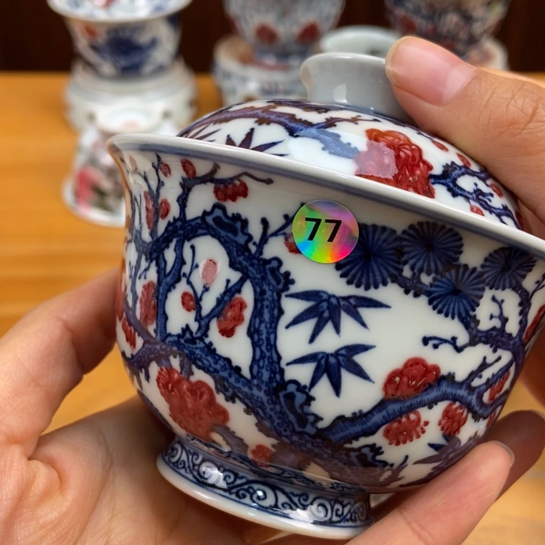 手绘现代茶具非古董