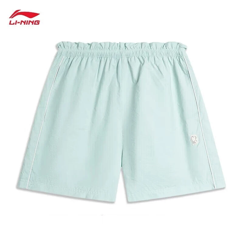 Lining李宁新款女子时尚宽松冰感简约潮流舒适运动短裤AKSU636