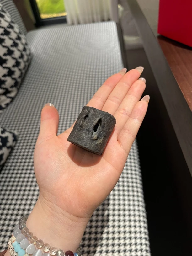 盖置手工雕刻冰碛岩盖置孤品茶器