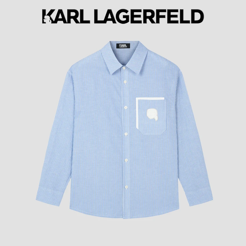 【官方男装】KARLLAGER卡尔拉格斐衬衫衣服长袖M21C1601
