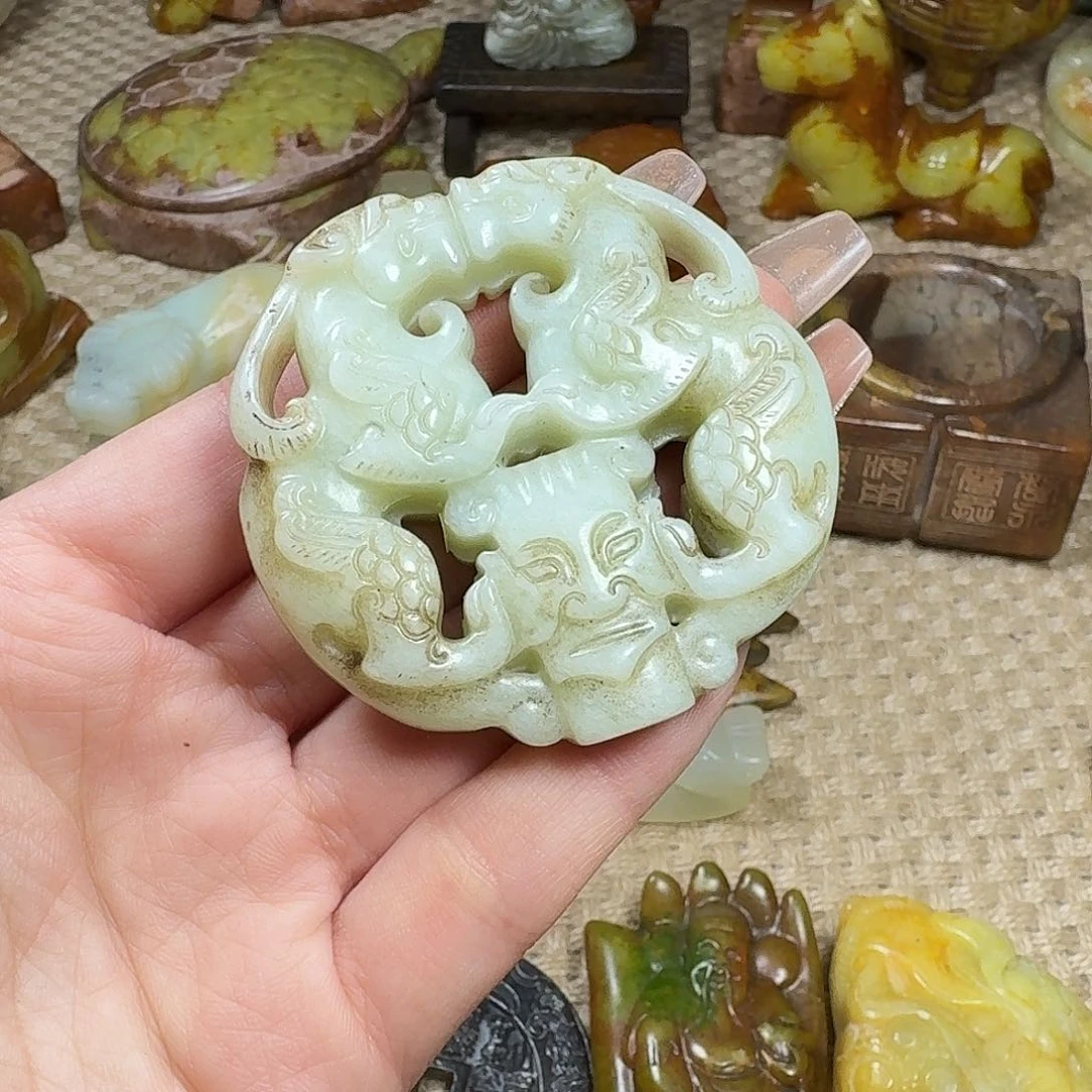 白玉菩提吊坠挂件