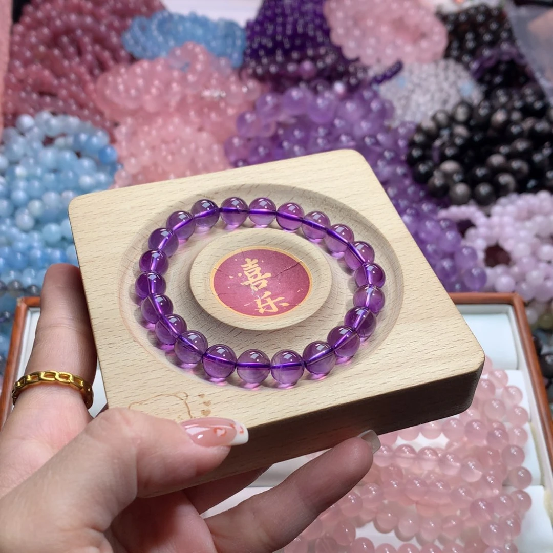 水晶手链未镶嵌金*拍x3高货乌拉圭卡8.5+