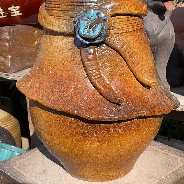 花盆紫砂口16高度33.5无孔福利