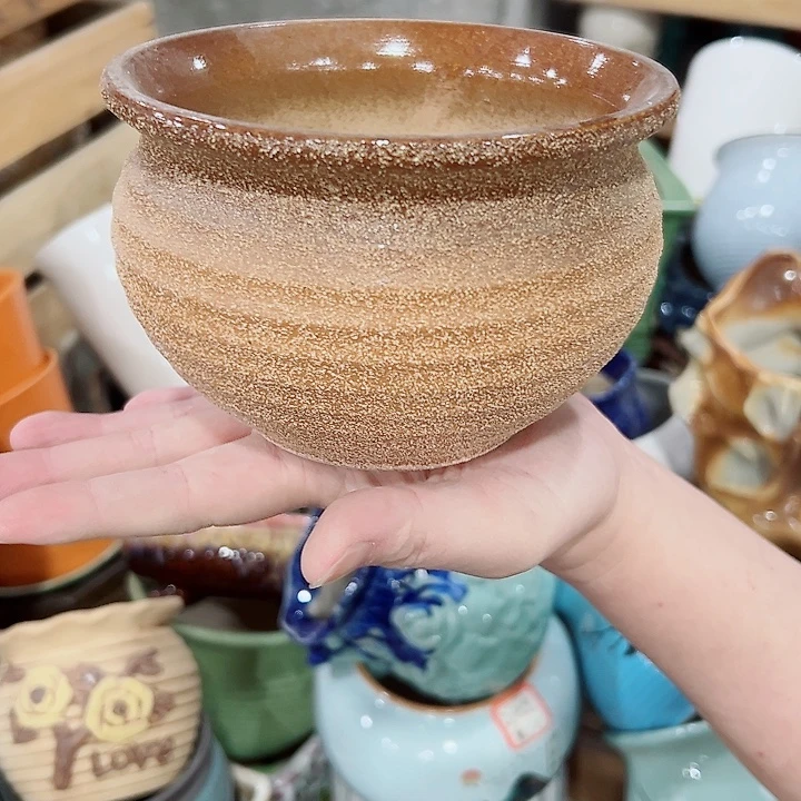 有孔.凑满10元发货多肉陶瓷花盆！