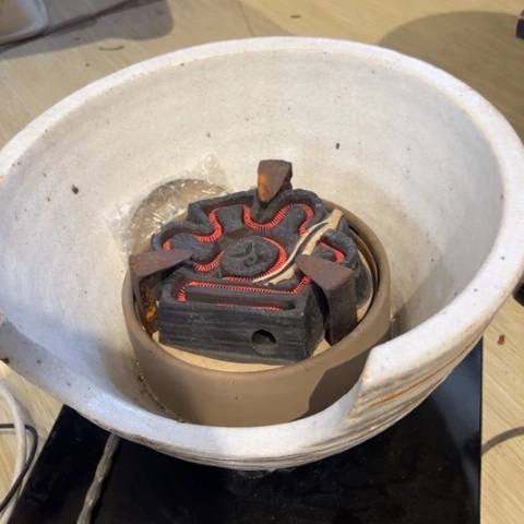 蜜安罐瓷香炉锡茶则