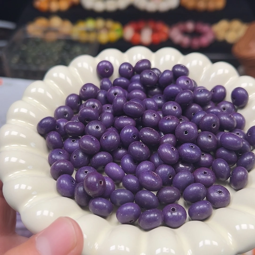 手串菩提根/象牙果120颗微瑕紫色算盘11尺寸