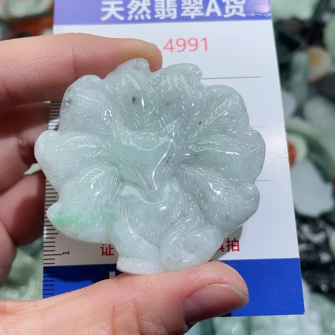 翡翠未镶嵌挂件4991