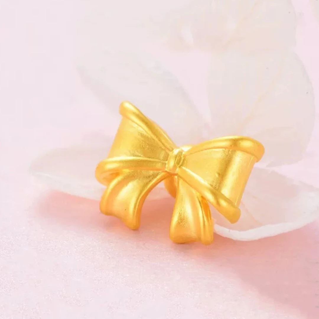 足金999蝴蝶结转运珠硬金蝴蝶在逃公主女款手绳送礼（多样性发一）