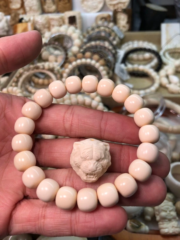 天然猛犸牙手串老型