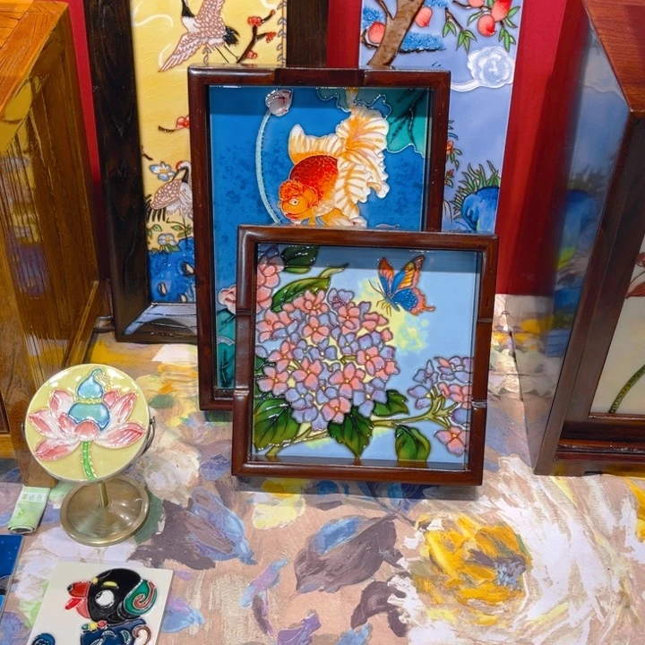 横款瓷板画艺术作品