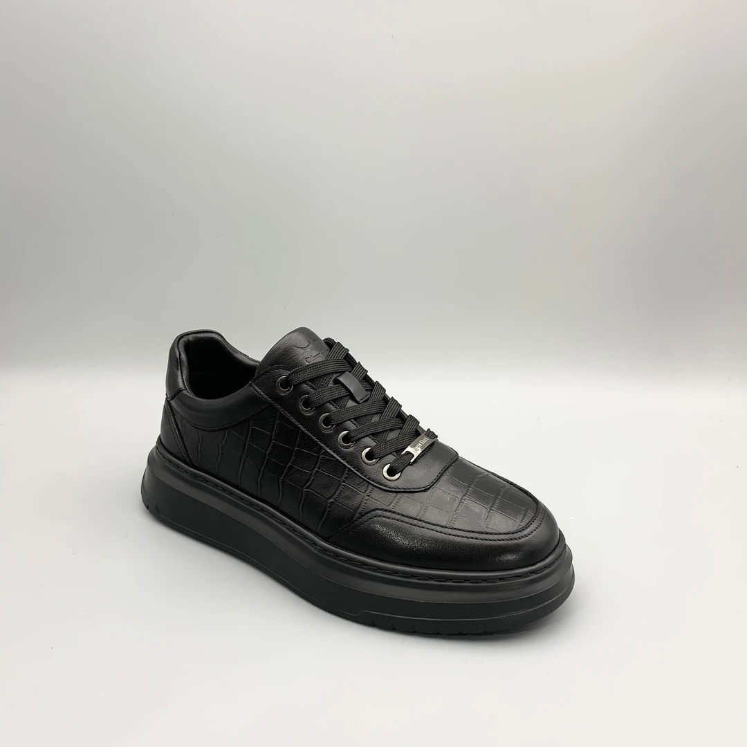 Pierre Shark/鲨鱼英伦时尚男士真皮舒适百搭潮流商务鞋鞋232513