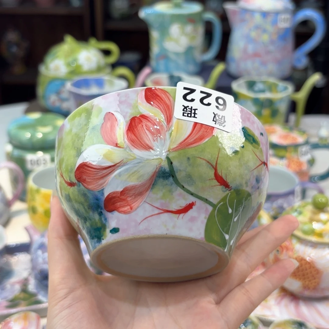 景德镇手绘高温釉下彩陶瓷茶具