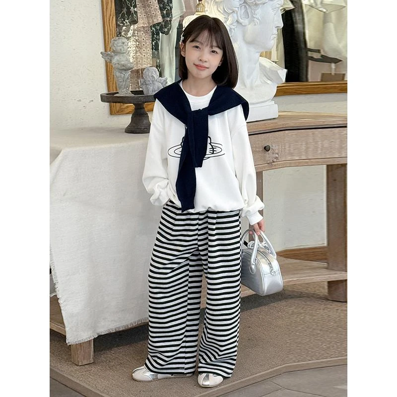 FAVMARTHA.女童秋装套装2025新款儿童洋气时髦卫衣女大童春秋季运