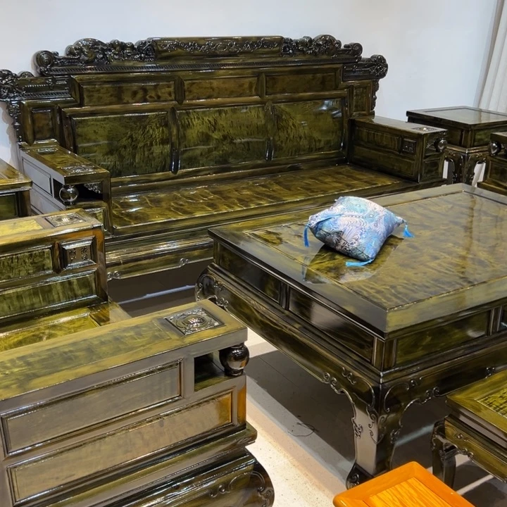 竹和**胜金丝楠木沙发8件套