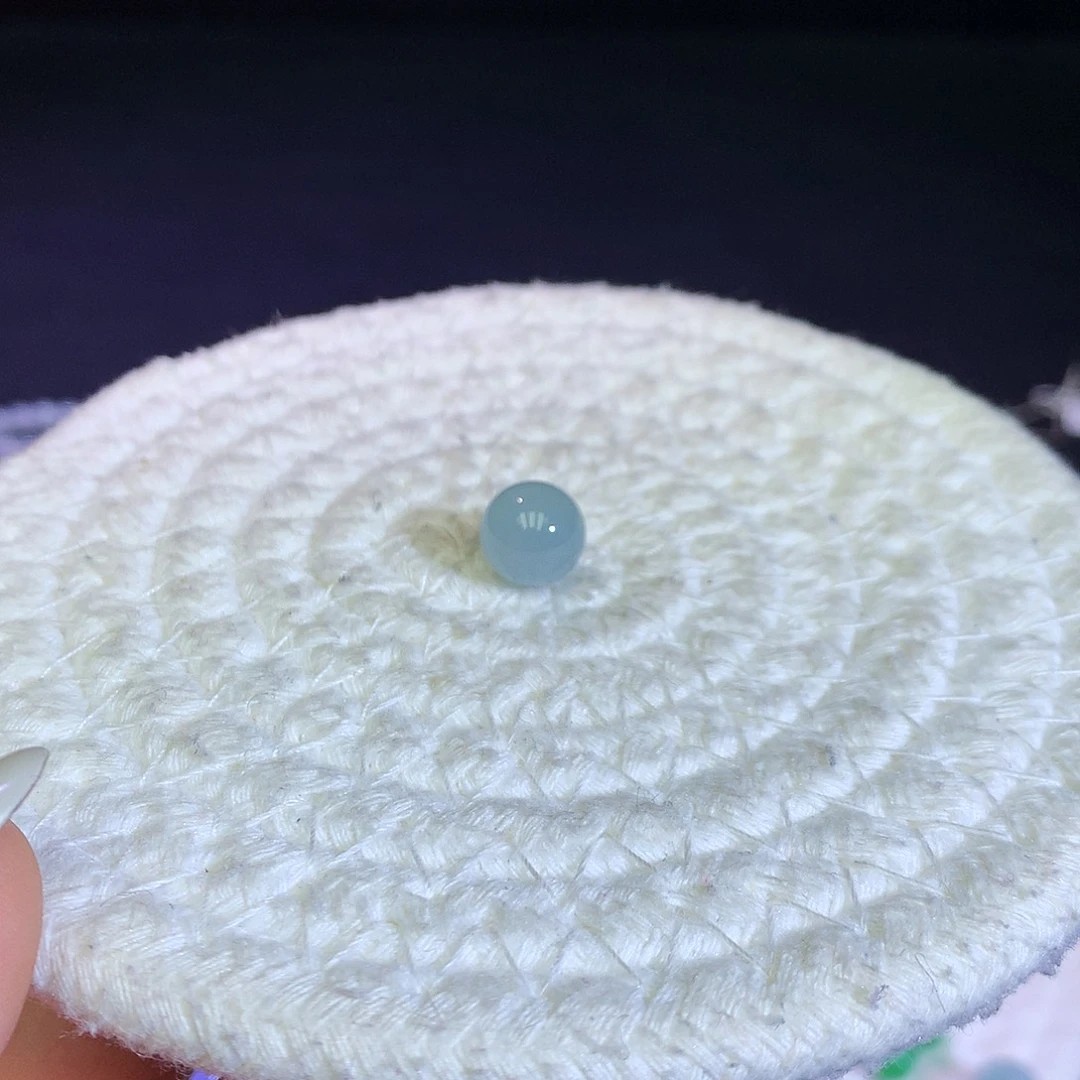 散珠翡翠天然缅甸翡翠单珠卡9.4天空蓝