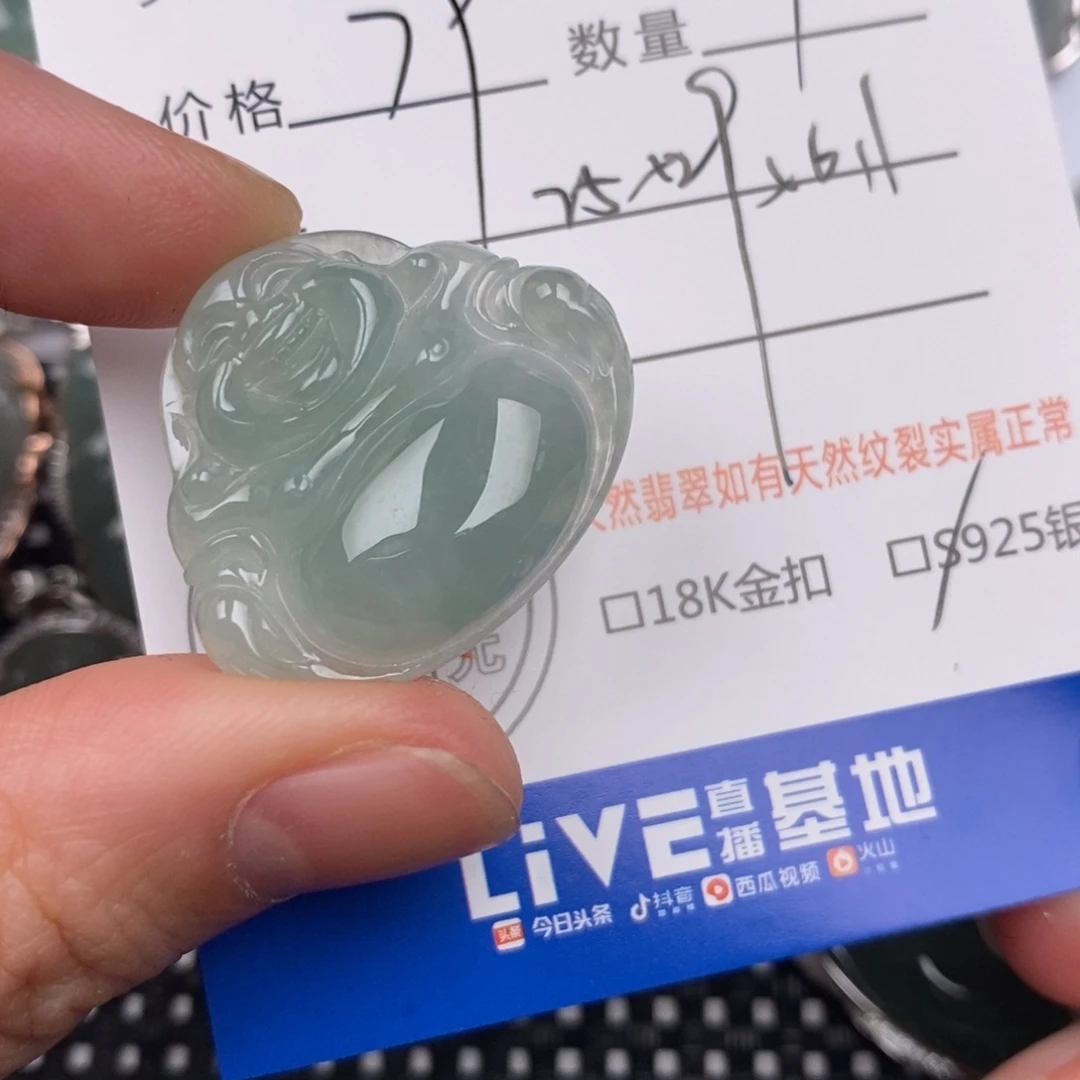 翡翠银S925镶嵌颈饰