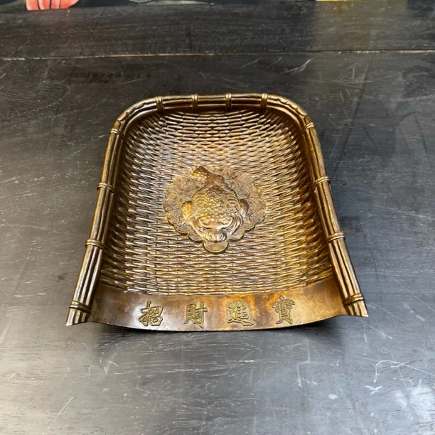 【闪购链接】铜簸箕摆件