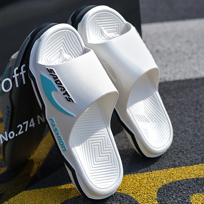 2025新款时尚拖鞋男款夏季外穿外出厚底防滑潮牌凉拖鞋沙滩鞋
