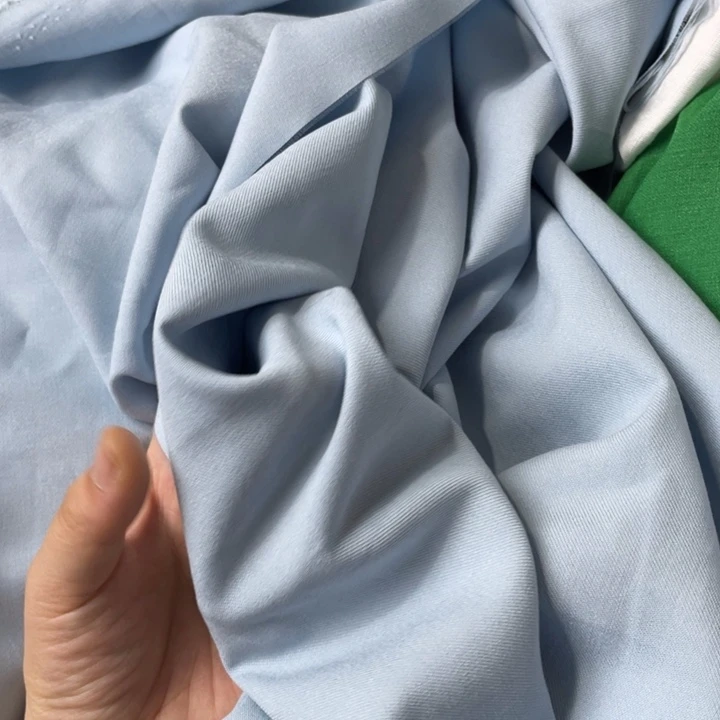 天丝（莱赛尔纤维）浅蓝色天丝亚麻2