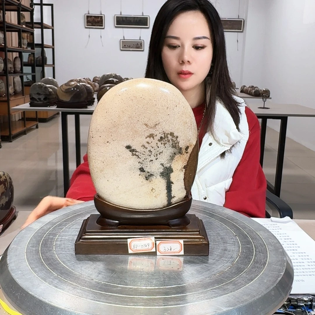 长江画面石中号摆件