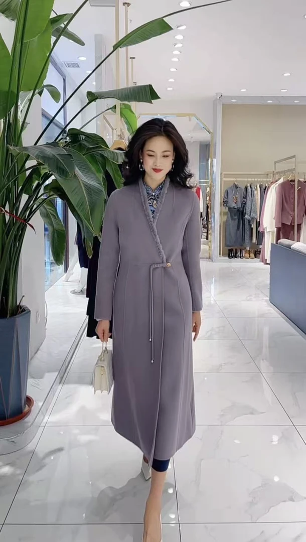 33023灰色羊毛外套