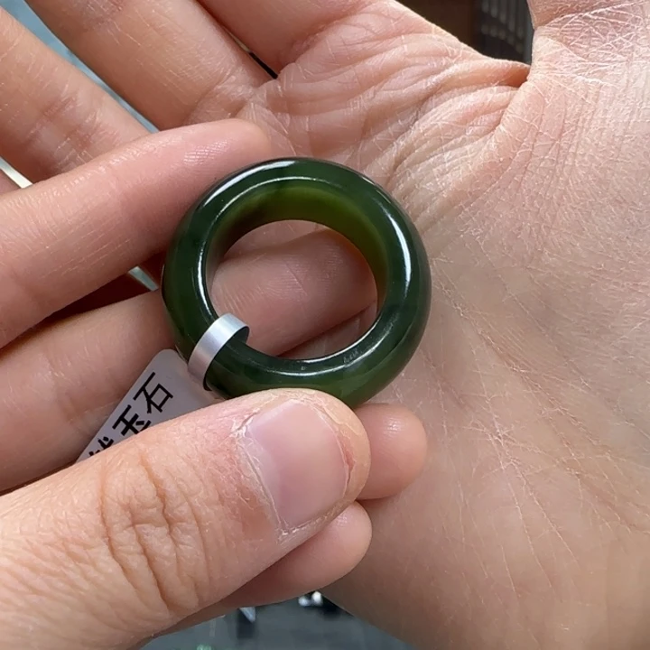 和田玉（碧玉）扳指未镶嵌