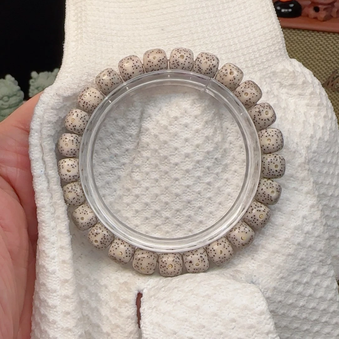 星月菩提手串骨瓷白针尖星9*8