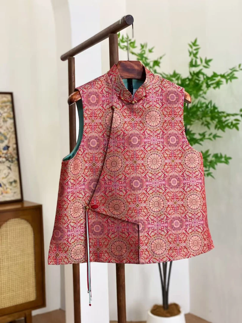 八达晕宋锦马甲【上久楷六重围真品】纯手工定制品高奢新中式