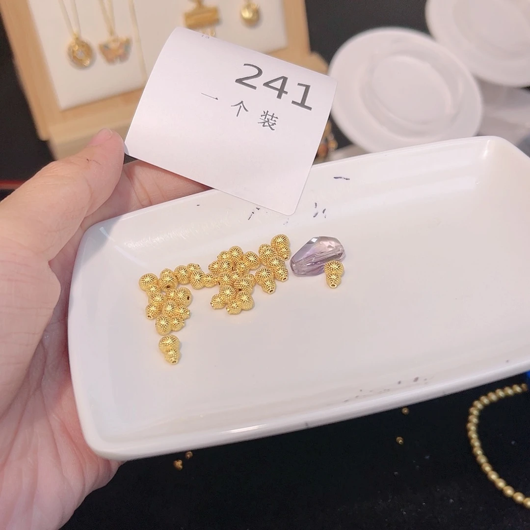 紫晶珠宝半成品银S925镀金镶嵌241