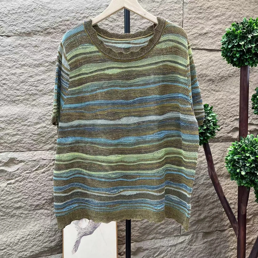 12421新款夏季减龄休闲气质显瘦针织T恤