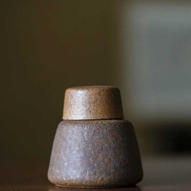 【遇见】酱釉-灰念-酒精灯-高6.5CM口径3CM(Q0873)