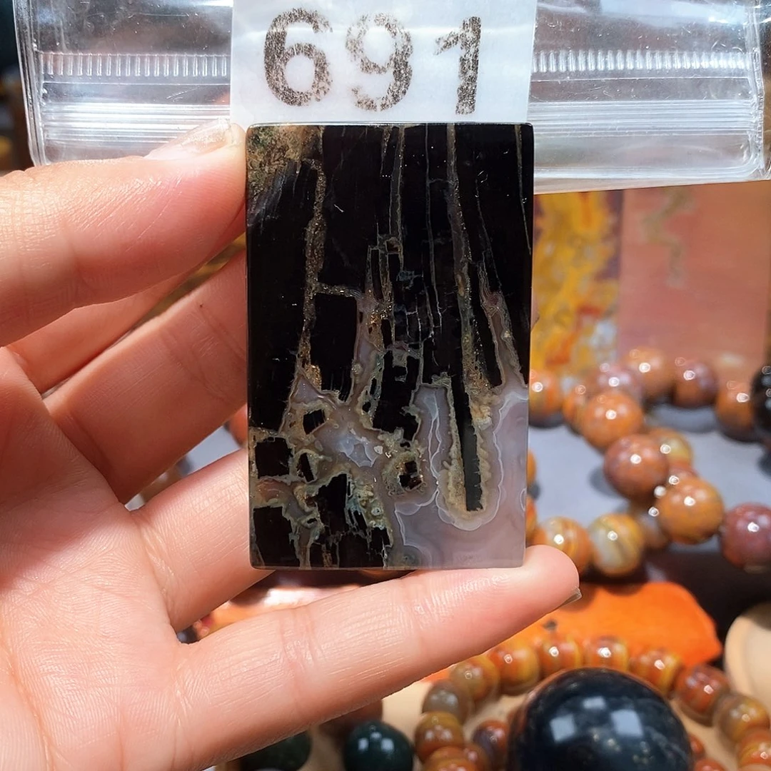 硅化玉天然北票硅化玉牌子未镶嵌