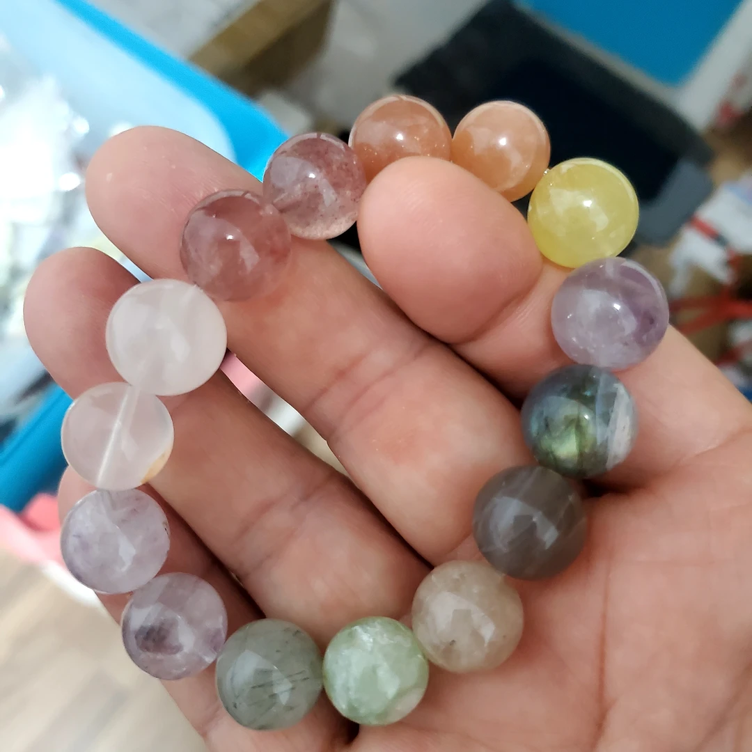 天然多宝水晶手链DIY配件