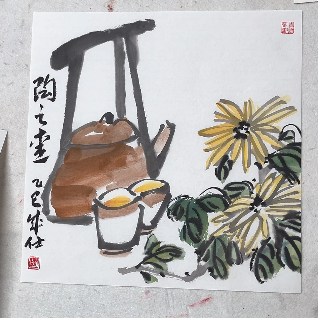 国画胡成仕老师花鸟画作品