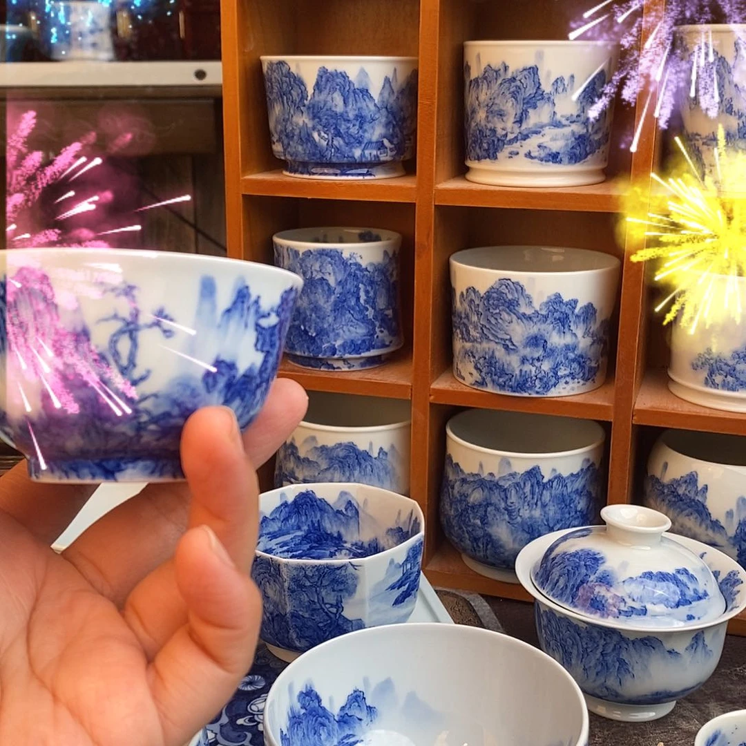 杯大口杯宋画山水 一笔一墨