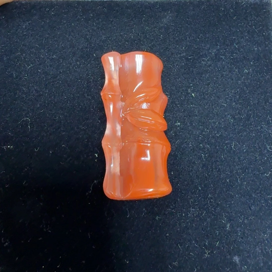 未镶嵌川料瓦西冰飘文竹配饰/摆件/吊坠南红玛瑙14.6g