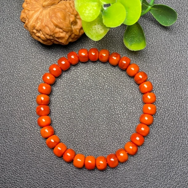 天然原矿川料瓦西南红双色7mm+老型时尚精美单圈