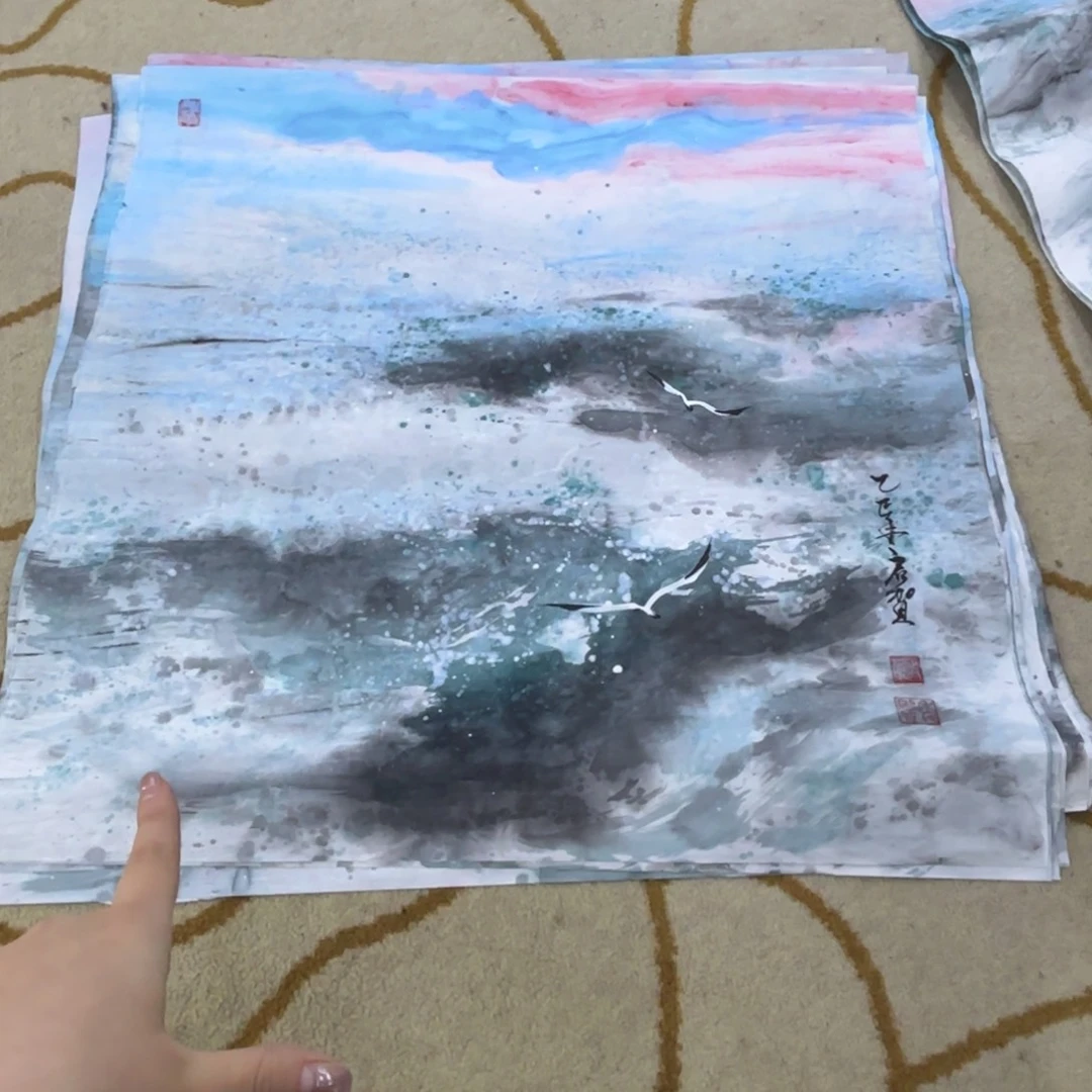 国画国画年启贺老师作品刘