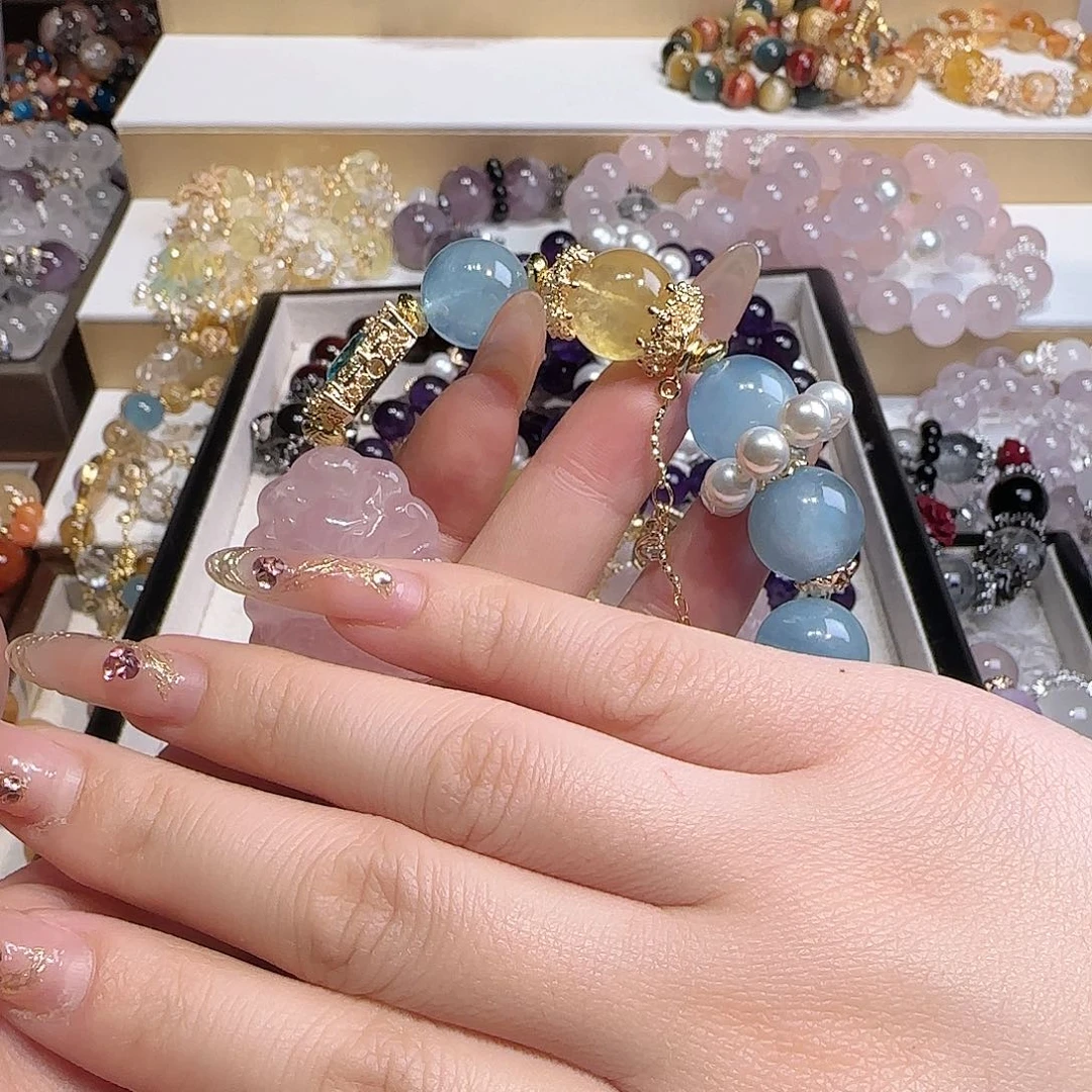 水晶手链未镶嵌雪*八