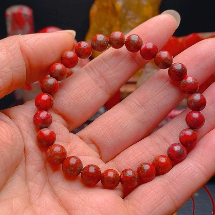 鸡血石鸡血石手串