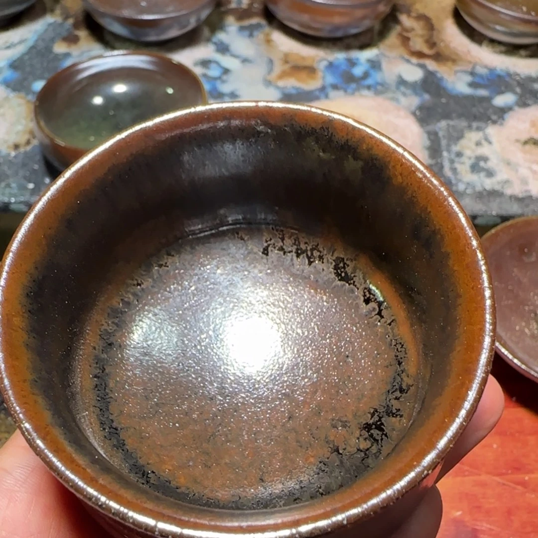 柴烧建盏茶盏茶杯596