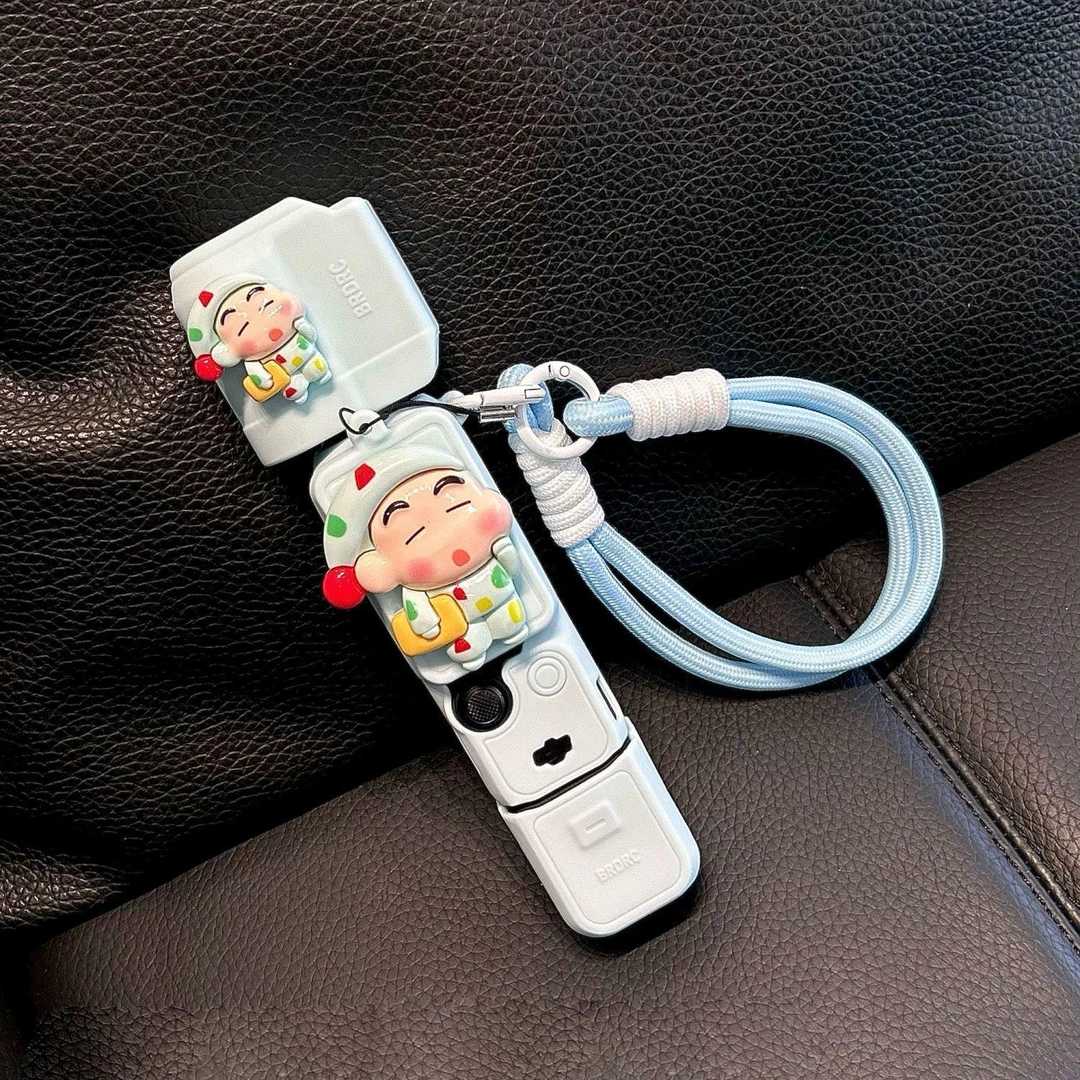 睡衣小新大疆保护壳pocket3保护套可爱硅胶外罩收纳云台相机挂绳