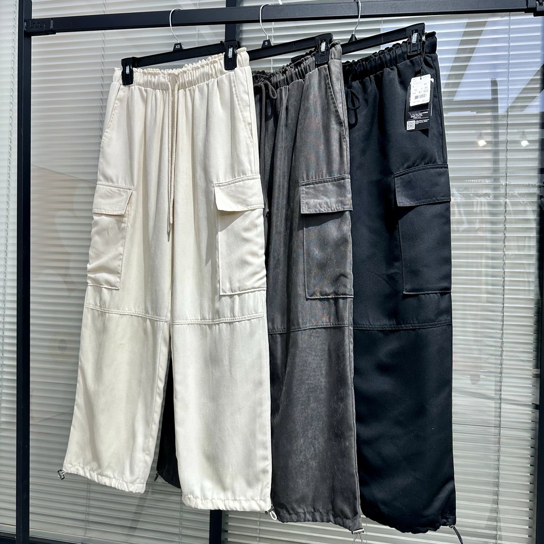 A321出口日本风格休闲运动宽松舒适户外简约百搭薄款透气工装裤