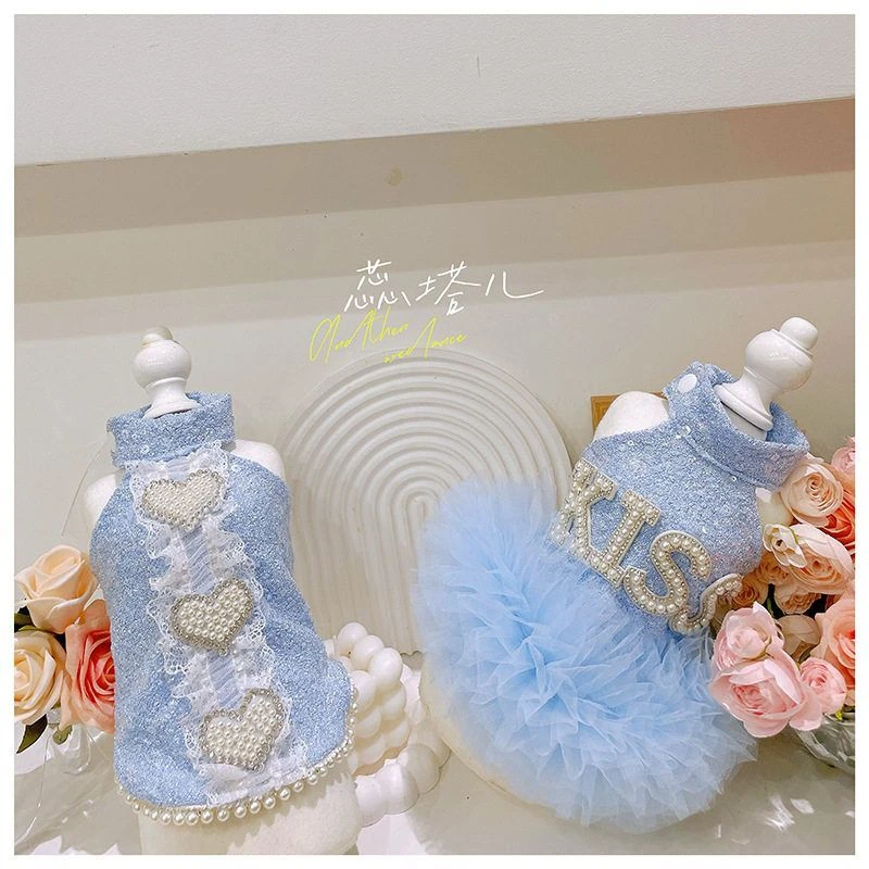 蕊塔儿狗狗衣服超小体马尔济斯约克夏公主裙亮片礼服比熊泰迪